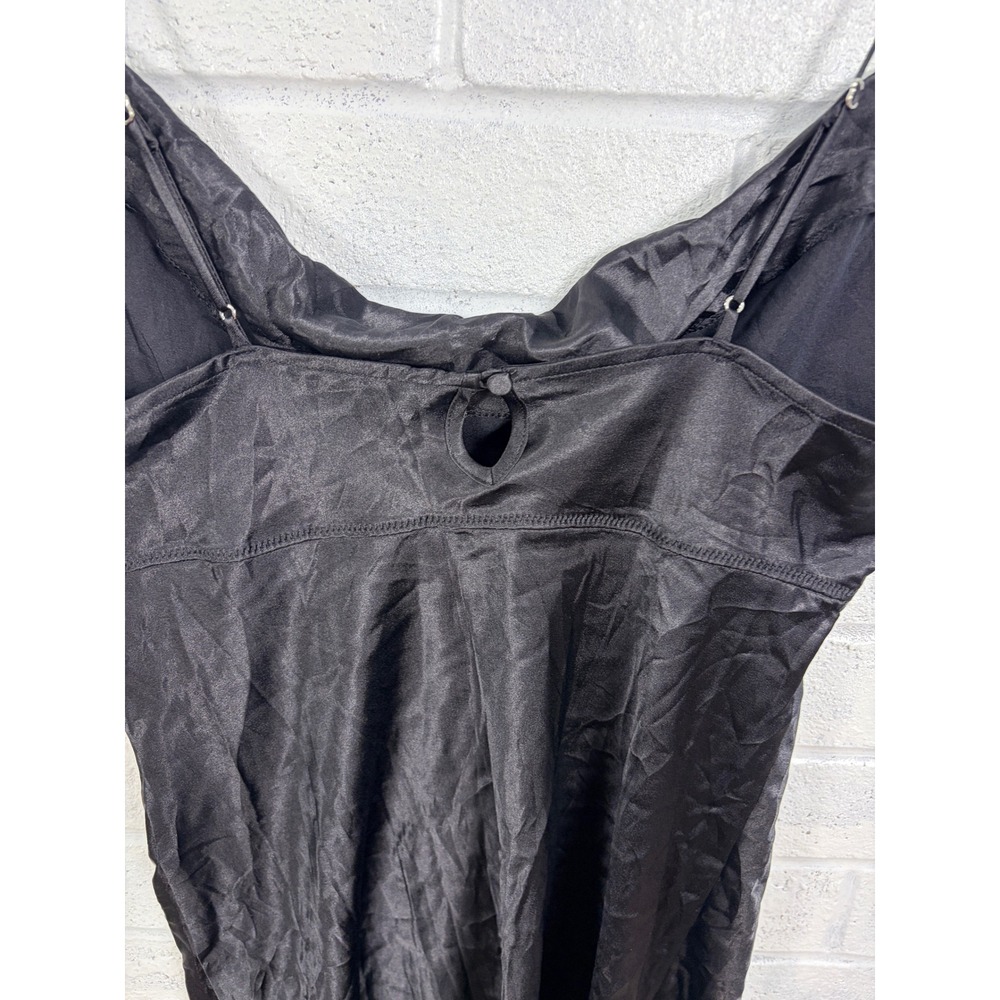 Victoria's Secret Slip Dress Women S Black Cowl Neck Satin Mini Lingerie - Picture 6 of 9